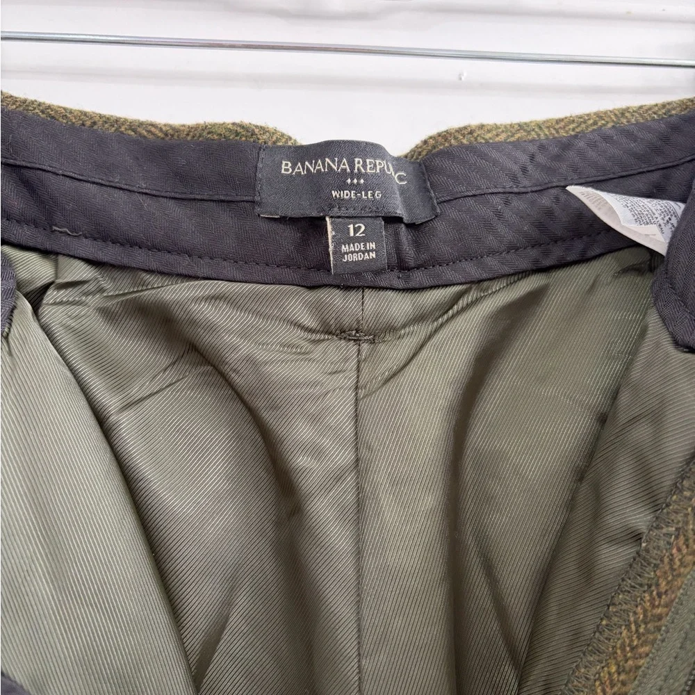 Banana Republic Women's Olive wide leg high waisted Trousers - Picture 6 of 8